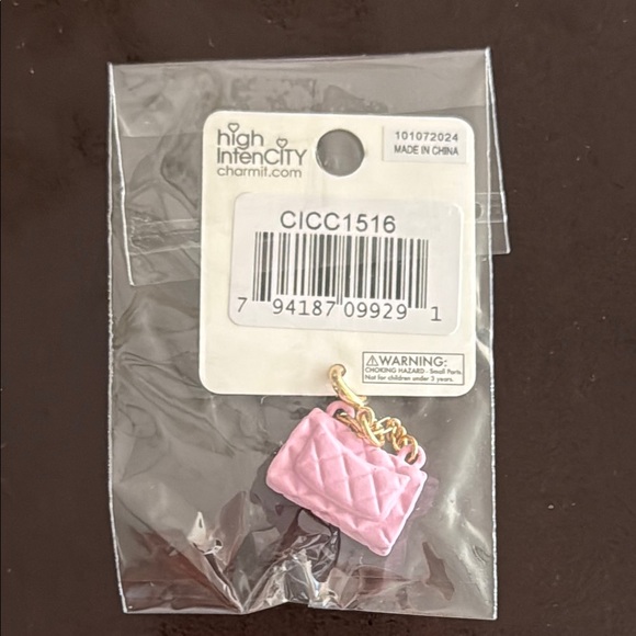 Pink Quilted Purse Charm - Picture 2 of 7